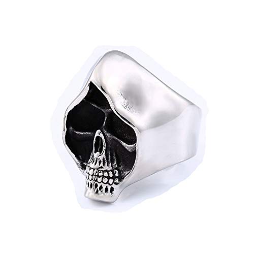 Image of Genuine Stainless Steel Ring Jewelry for Men Fashion Punk Biker Skull Rings