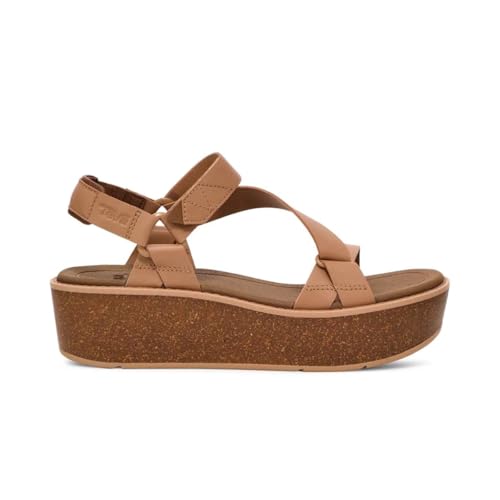 Sandales pour femme Teva Madera Wedge en cuir avec talon compensé