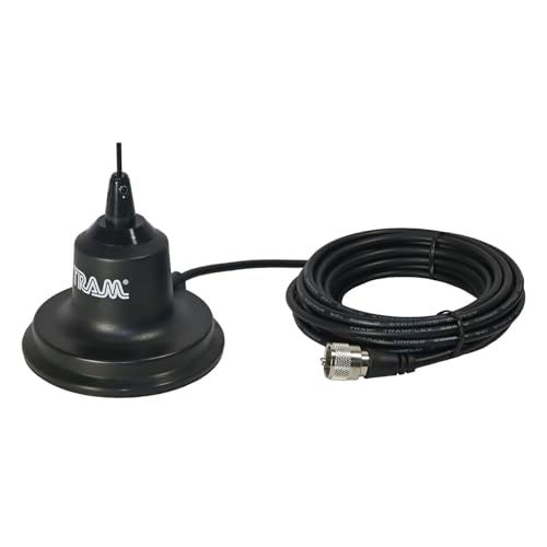 Image of Tram 144 to 148 MHz VHF /440 to 450 MHz UHF Amateur Dual-Band Pre-Tuned 4-in. Magnet Antenna Kit with Rubber Boot