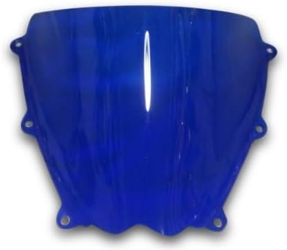 Motorcycle Double Bubble Windscreen Windshield Shield ABS Plastic Screen for 2007 2008 GSXR1000 K7 GSXR 1000 K7 07 08(Blue)