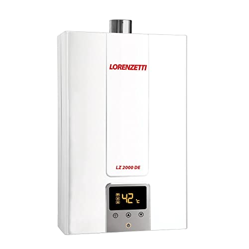 LORENZETTI Aquecedor de Água a Gás LZ 2000 DE-B GLP Digital 20L/Min, Branco, LZ2000DE-B GLP