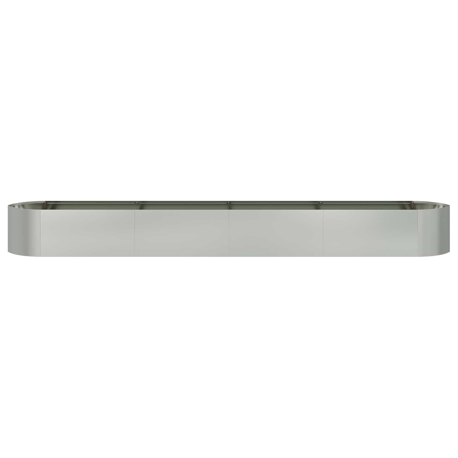 Bancal de metal galvanizado de 380 x 40 x 40 cm para jardín