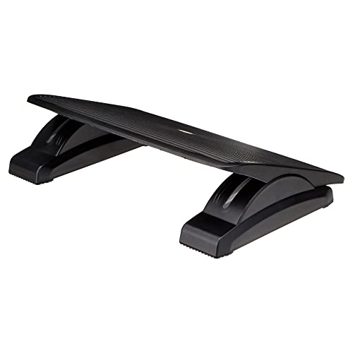 Hjh OFFICE 721050 poggiapiedi Piedino Stripe Nero