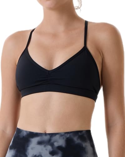 AUROLA Mercury Workout Sports Bras Women Athletic Removable Padded Backless Strapy Minimal Crop Top