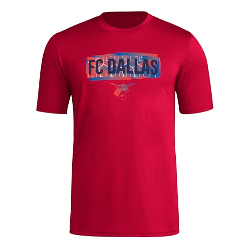 adidas Men's FC Dallas Local Pop Short Sleeve Pre-game T-shirt, Team Power Red, 3X-Large