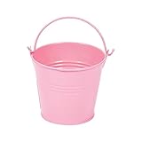 12 Pastel Pink Tinplate Pails