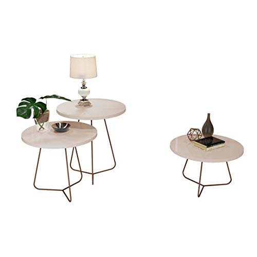 Conjunto Sala Mesa de Centro e Lateral JB 8004/05/06