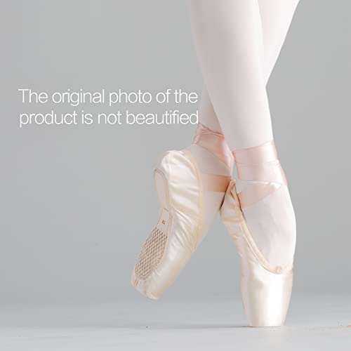 SHOLING Professional Women's Pointe Shoes for Girls with Toe Pads2