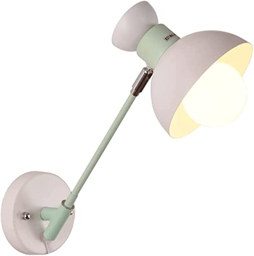 Aplique de pared ajustable LED redondo y lámpara de lectura para dormitorio