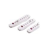 neoLab Kunststoff 6-fach Steckdosenleiste mit Schalter, Weiß