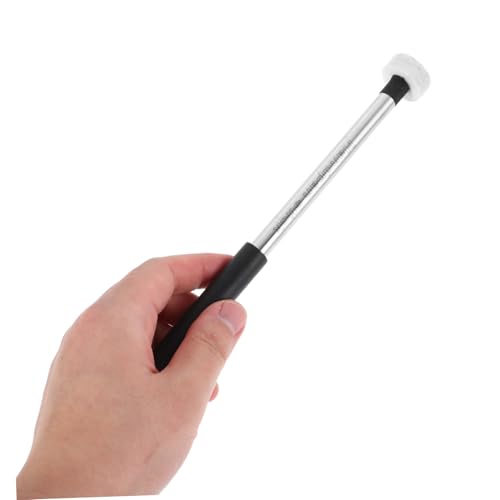 Baquetas Mikinona 2 piezas para tambor de lengua con cabezas de fieltro y mangos metálicos, ligeros, accesorios portátiles para instrumentos de percusión miniatura 4