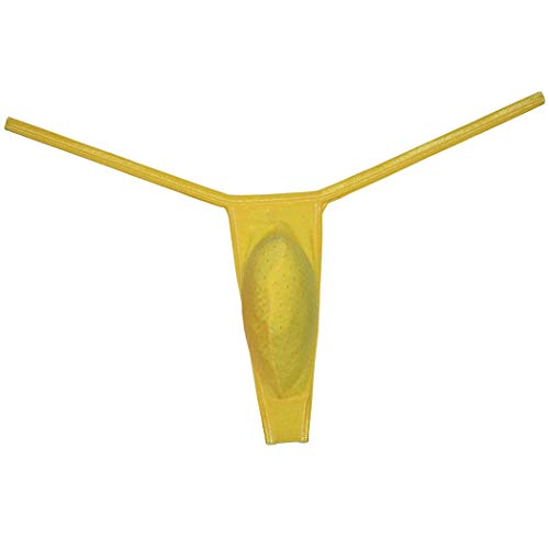 OROCOJUCO Men's Power Spandex Thong Underwear Shiny G-String Low Rice Bikini T-back4