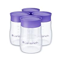 Lansinoh Breastmilk Storage Bottles, 4 Count, BPA Free and BPS Free