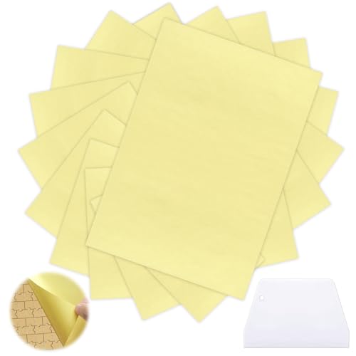 AYSYR 32 Stück Ultra-Haftung Puzzle Klebefolie Transparent Super Puzzles Kleber für Feste Rätsel Puzzle Folie Selbstklebend A5 mit Abstreifer Puzzlekleber Optimal für 8000 Teile
