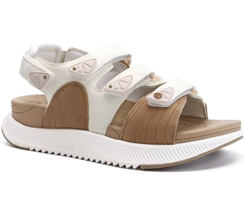 Image of ONCAI Women's Walking Sandals with Arch Support Hiking Athletic Sandals Woman Outdoor Cushion Footbed Water Summer Thick Rubber Soles Sandalias Mujer Size 6-12