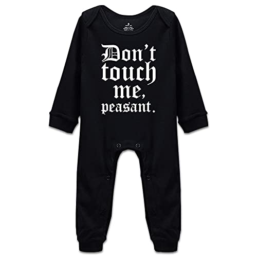 Image of DOQOSESHY Don't Touch Me Peasant-Baby Outfit Boys Girls Romper Short Sleeve/Sleeveless/Long Sleeve Bodysuit