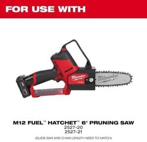 Miniatura 2 de Cadena de sierra de 6" para herramienta Milwaukee 49-16-2732,6 pulgadas cadena de repuesto para sierra de poda de hacha M12