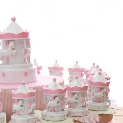 VialeMagico Bomboniere Carillon Nascita Bimba Statuina su Torta Confetti 35 fettine