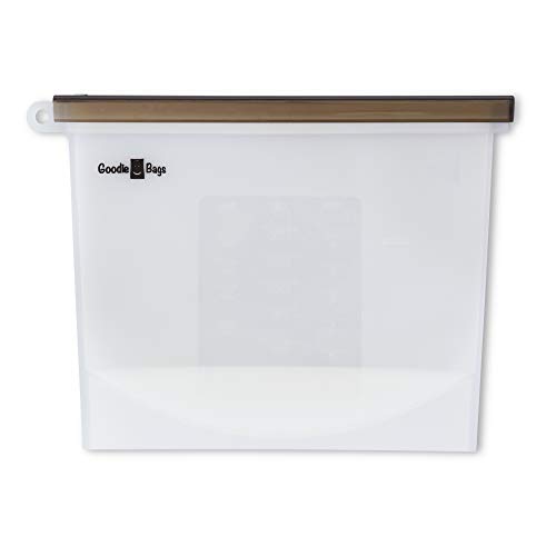 Reusable Silicone Zip Storage Food Bag - Set of 4 2 1500mL 2 1000mL Clear Lunch Fresh Resealable Bags - Airtight Seal Freezer Liquid Snack Sous Vide Food Storage - Durable Dishwasher Safe