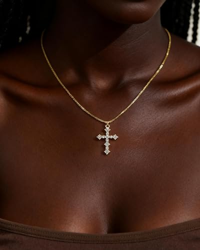 Image of embroidery Cross Necklace Y2K, Cross Necklace for Women, Gothic Fashion Accessory for Men and Women, Pendant for Alternative Style Wear, Daily and Special Occasion