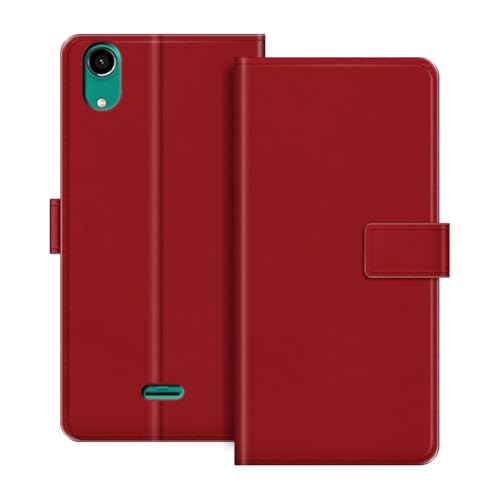 ESACMOT Étui Portefeuille en Cuir Compatible avec Wiko Rainbow Lite 4G Coque à Rabat avec Porte-Cartes et Support, Fermeture Magnétique, Étui Folio...