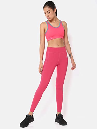 Image of CULT Women's Solid Polyester 4-Way Stretch, AbsoluteFit Training Tights, Moisture-Wicking, Leggings for Sports, Gym, Active Wear