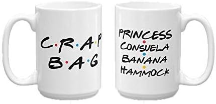 Princess Consuela Banana Hammock and Crap Bag Mug - Friends Inspired Coffee Mug, For Her, For Him, Birthday, Gift, BFF, Girlfriend, Wife, G Gift Mug Gift Coffee Mug 11OZ Coffee Mug