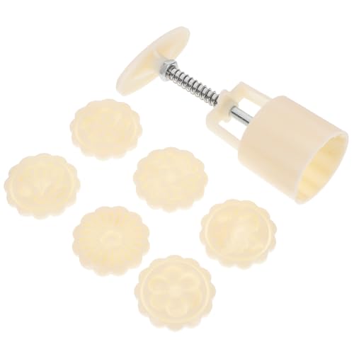 SHINEOFI Moule à Gâteau de Lune Réutilisable Kit Presse Manuelle pour Biscuits et Pâtisseries Accessoires Pâtisserie pour DIY Gâteau de Lune Fait Main pour Fête Mi-automne