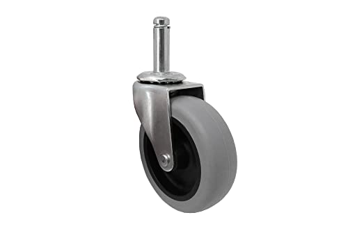 Shepherd Hardware 9807 3-Inch Swivel Stem Caster, Rubber Wheel, 7/16-Inch Stem Diameter, 175-lb Load Capacity #1