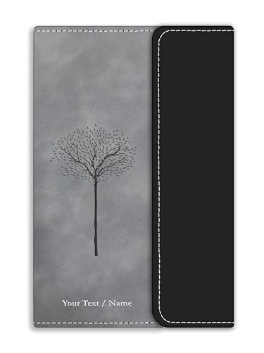 Image of Brown Cloud Personalized Velvet Finish Leather Notebook /Diary Ruled with Personalised /Customized Message /Quote /Name for Personal /Corporate Gift(NBVLVT Dual F GR 09) (10)