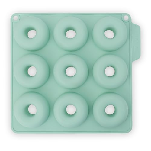 CÉCOA • Moule Silicone Mini Donuts 5 cm • 9 Cavités • Guimauve, Chocolat, Gâteau • Sans BPA • Anti-Adhésif • -40°C à +230°C • Moule...