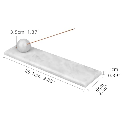 Heshibi HSBIH-403 Marble Incense Holder Tray Incense Burner Modern Minimalist Home Deco And Desk Incense Holder thumb #1