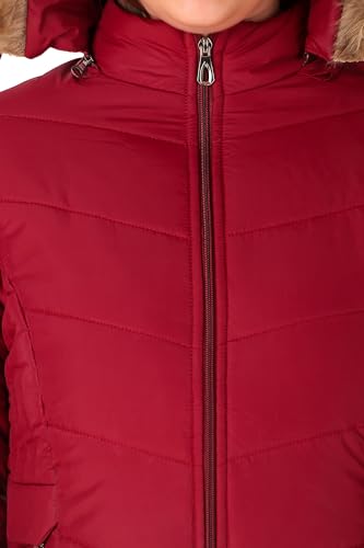 Image of Brazo Girls and Women's Puffer Regular Fit Bomber Jacket For Winter Wear | Hooded Neck | Full Sleeve | Zipper | Casual Jacket For Woman & Girl | Western Stylish Jacket For Women