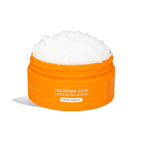 Bushbalm Ingrown Hair Exfoliating Scrub – Pre-Shave Sugar Scrub for Ingrown Hairs, Razor Bumps &...