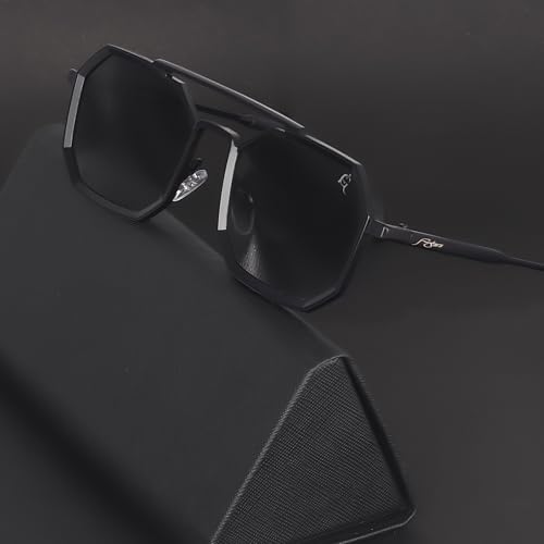 Image of Hexagon Round Sunglasses Metal Frame Stylish Goggles For Men's and Women's