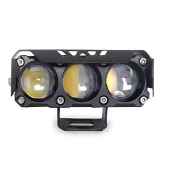 Auto Accessories 30w 4000LM Led Motor Light 3smd High Low Beam Yellow White Owl Fog Driving Lamp for Motorcycle Truck Car (3 Lens, Pack of 2)