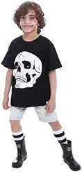 Camiseta Caveira Raio X - HALLOWEEN - QUIMERA KIDS Tamanho:6