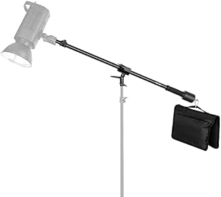 NEEWER Tripod Boom Arm, 35" to 61" (89 to 155cm) with 1.5kg Counterweight and Sandbag, 1/4" Screw Compatible with Softbox, Studio Light, Flash, Umbrella, Ring Light, Max Load 5kg