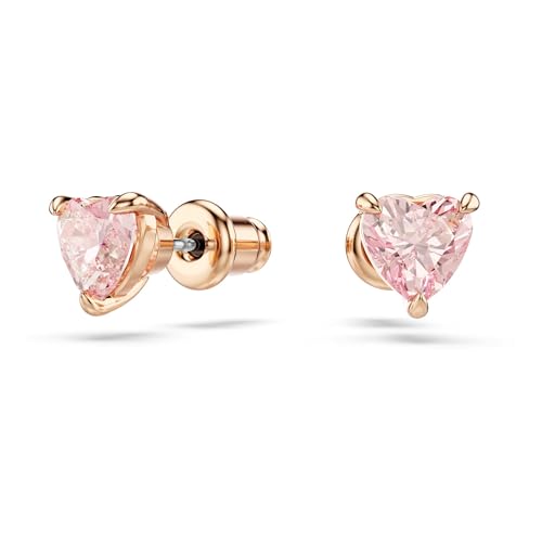 Swarovski One set, Heart cut, Pavé, Heart, Pink, Mixed metal finish by Swarovski - Image 5