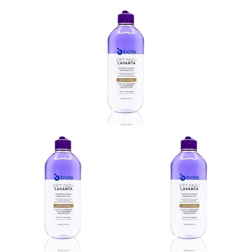 Bote Skin Care Çift Fazlı Makyaj Temizleme Suyu 400 ml Lavanta (3 paketi)