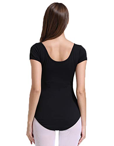 Image of Women and Girls Short Sleeve Leotards for Ballet Dance Gymnastics Bodysuit