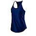 Womens Plus Size Casual Tank Tops Soft Comfort Racer Back Shirts Summer Fashion Athletic Fitness T-Shirts Blue
