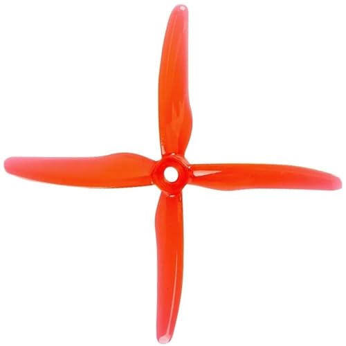 Hélice 5,1 pouces 5mm 2 paires rouge transparent pour drone de course FPV 51455