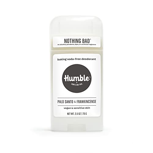 HUMBLE BRANDS Aluminum-Free Deodorant, Vegan and Cruelty- free, Formulated for Sensitive Skin, Palo Santo and Frankincense, 2.5 Ounce (Pack of...