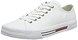 Cierre: Cordones Tommy Hilfiger Wmn Classic Tommy Jeans Sneaker, Zapatillas Niñas, Blanco (White 100), 35 EU