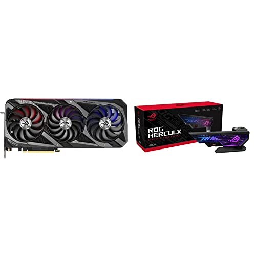 ASUS ROG-STRIX-RTX3080-O10G-V2-GAMING Graphic Card & ASUS ROG Herculx Graphics Card Anti-Sag Holder Bracket