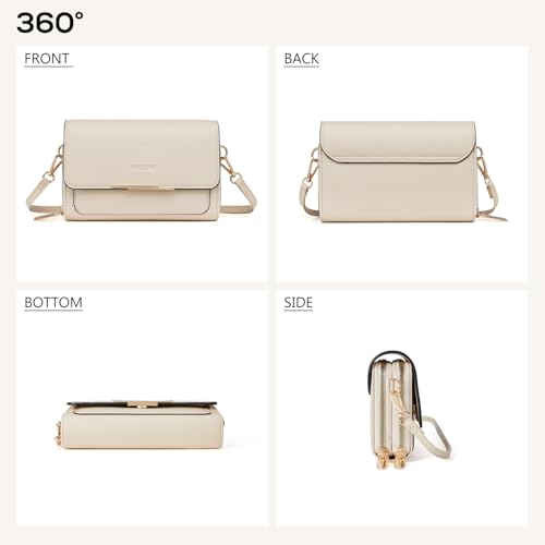Roulens Klein Handy Umhängetasche,Damen Kleine Umhängetasche, Veganes Leder Crossbody Schultertasche Reisepass Handytasche mit Kartenschlitz Verstellbar Abnehmbar Schultergurt