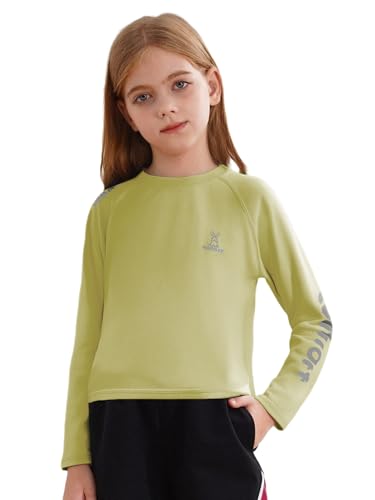 Kids Girls Moisture-Wicking Long Sleeve Sports Top Breathable Undershirt Teens Letter Print T-Shirt