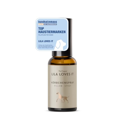 Raumspray für Hunde - natürliches Duftspray, mit ätherischem Lavendelöl, entspannt und neutralisiert schlechte Gerüche, KÖRBCHENSPRAY von LILA LOVES IT, 50 ml