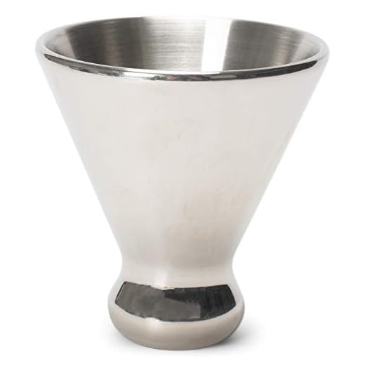 Cork Pops Reflective Silver Tone 6 Ounce Freezer Gel Martini Cup Barware Accessory